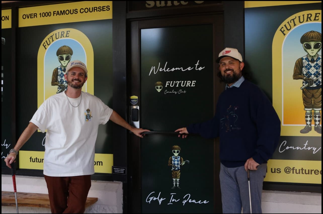 Trace and Tyler Rucarean outside Future Country Club